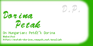 dorina petak business card